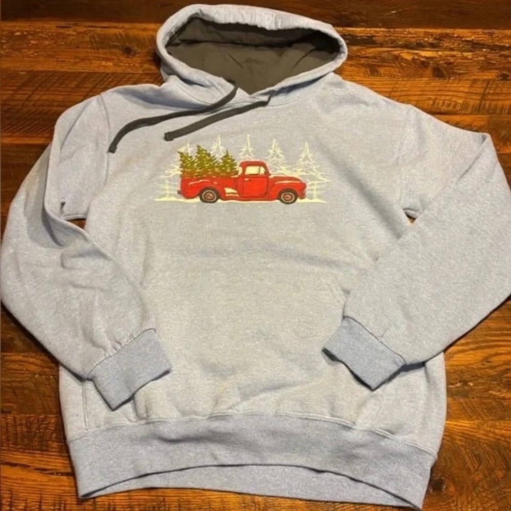 Adult Small Christmas Truck Sweatshirt